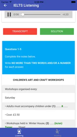 Game screenshot IELTS Exam Practice Mock Tests Guide apk