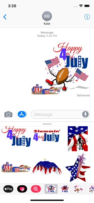 Football 4th of July Stickers(圖3)-速報App