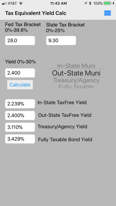 Tax Equivalent Yield Calc screenshot 2