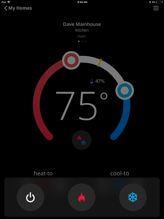 iComfort Home Companion App iPad screenshot