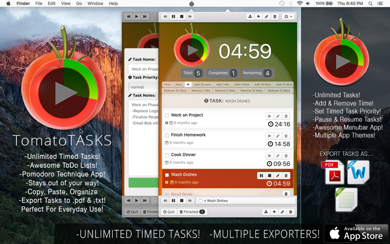 TomatoTasks - Menubar Timed-Task To-Do List thumbnail 4