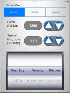 HVAC Duct Size Calculator iPad image 1