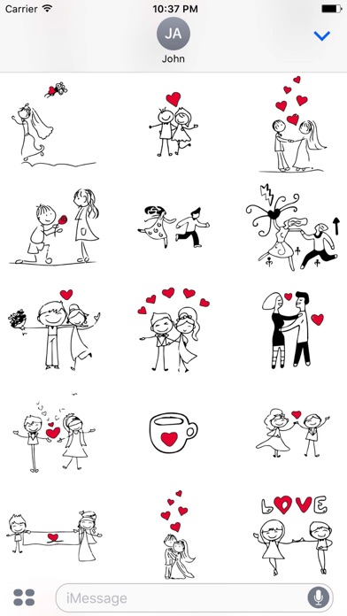 Wedding Love Couple Doodles screenshot 3