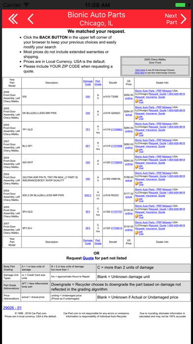 Screenshot #3 pour Bionic Auto Parts and Sales