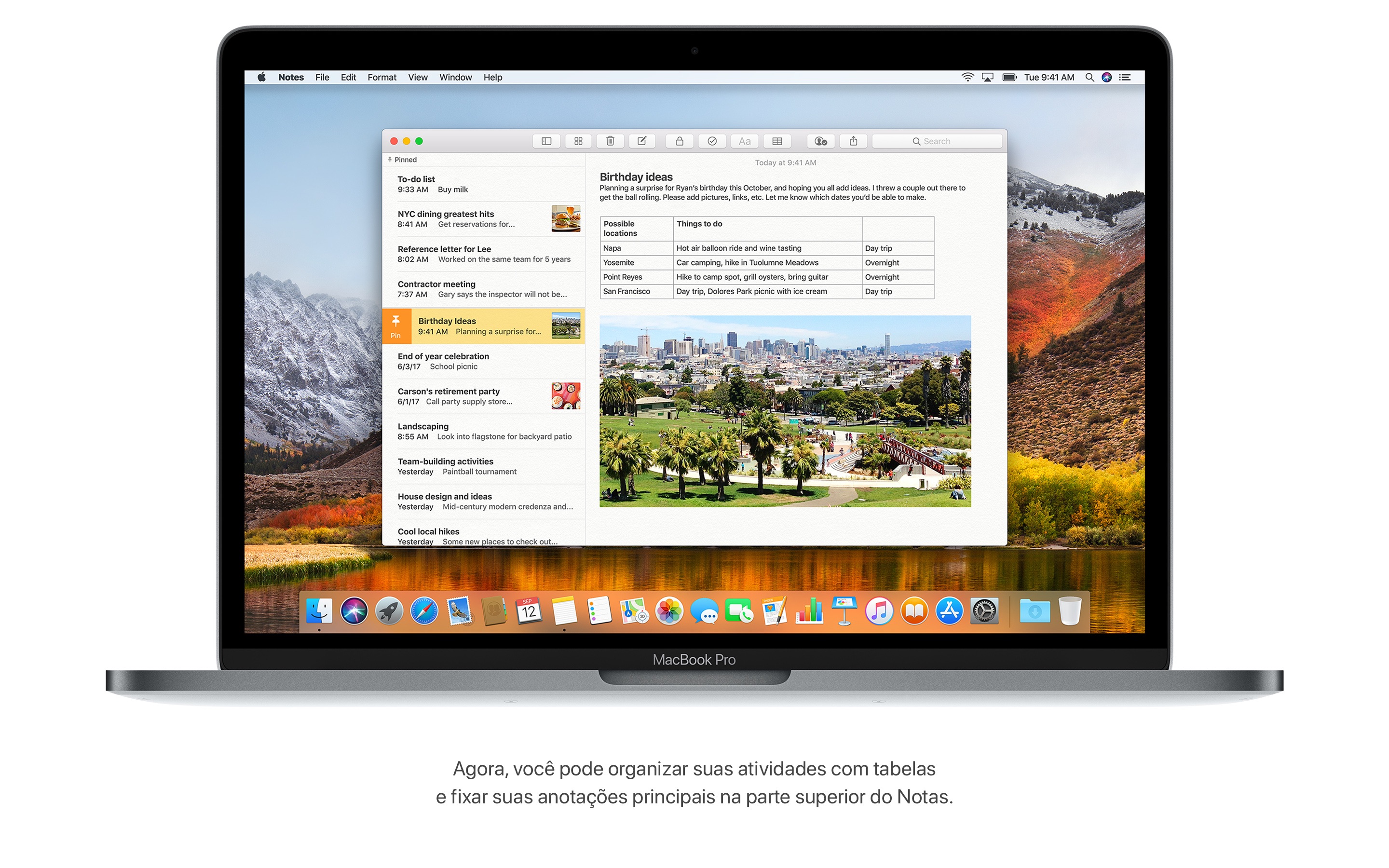 Screenshot do app macOS High Sierra