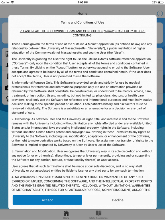 Lifeline4Moms iPad screenshot 1 - Medical app