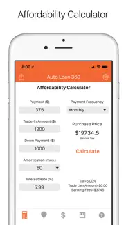 auto loan calculator 360 iphone screenshot 4