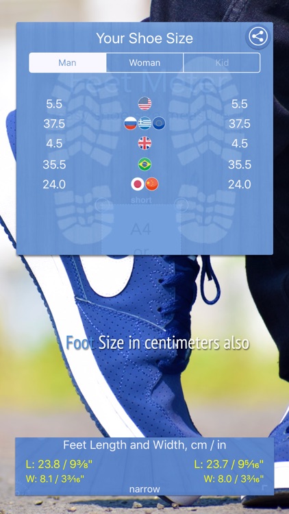 Shoe Size Meter - foot length
