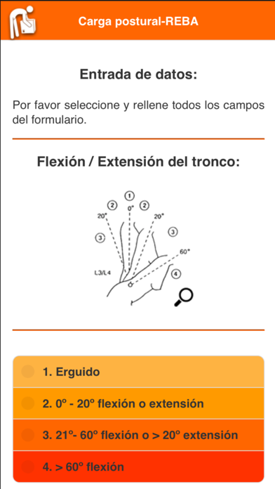 Screenshot #3 pour Carga postural REBA