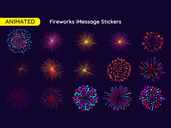 Screenshot #4 pour Animated Fireworks Stickers