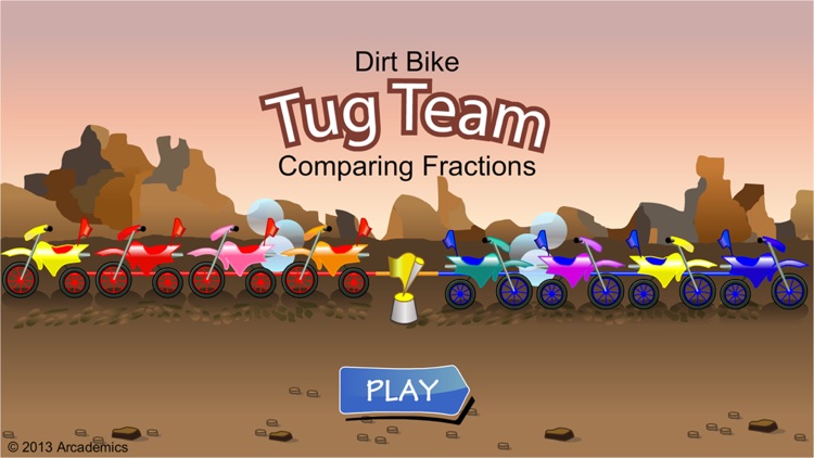 Dirt Bike Comparing Fractions
