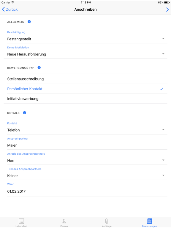Screenshot #6 pour Bewerben App