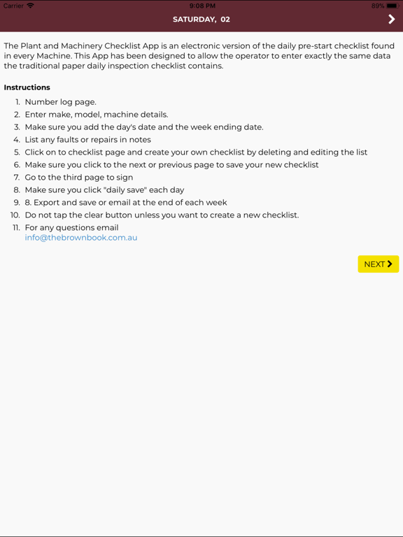 Screenshot #4 pour Plant and Machinery Check List
