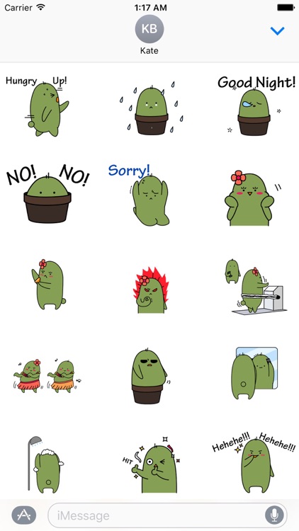 Animated Lovely Cactus Sticker