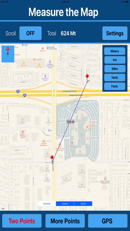 Measure Distance & Area on Map