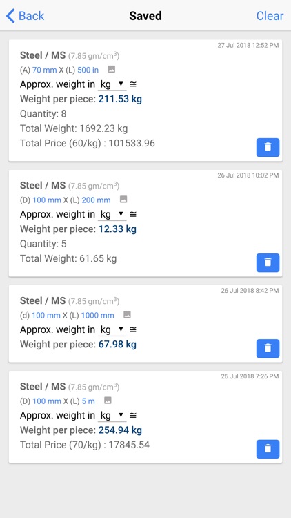 Metallo - Metal Weight Calc