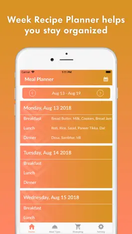 Game screenshot Meal Planner - Food Planner apk