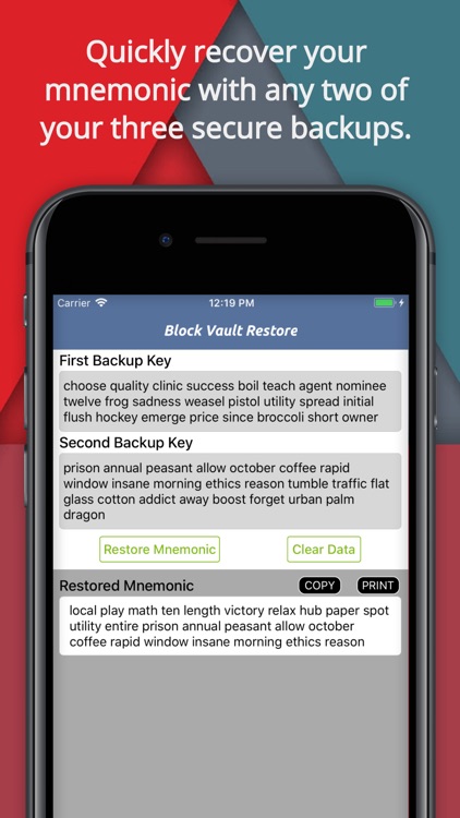 Block Vault Crypto Coin Backup