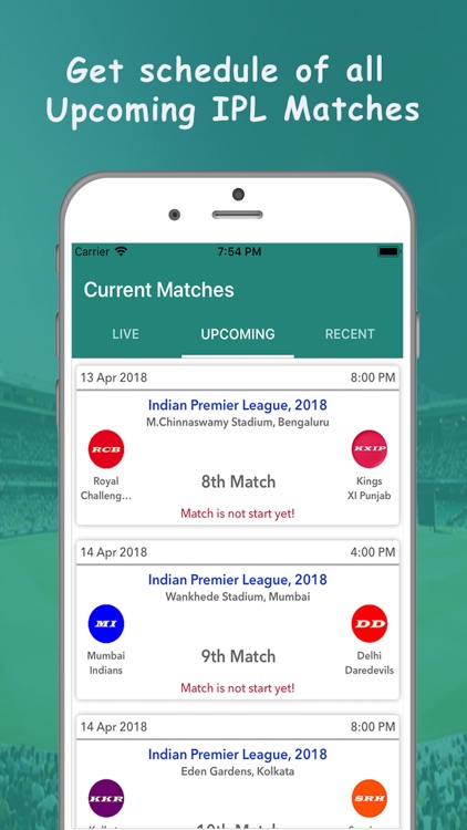 IPL 2018 - Live score