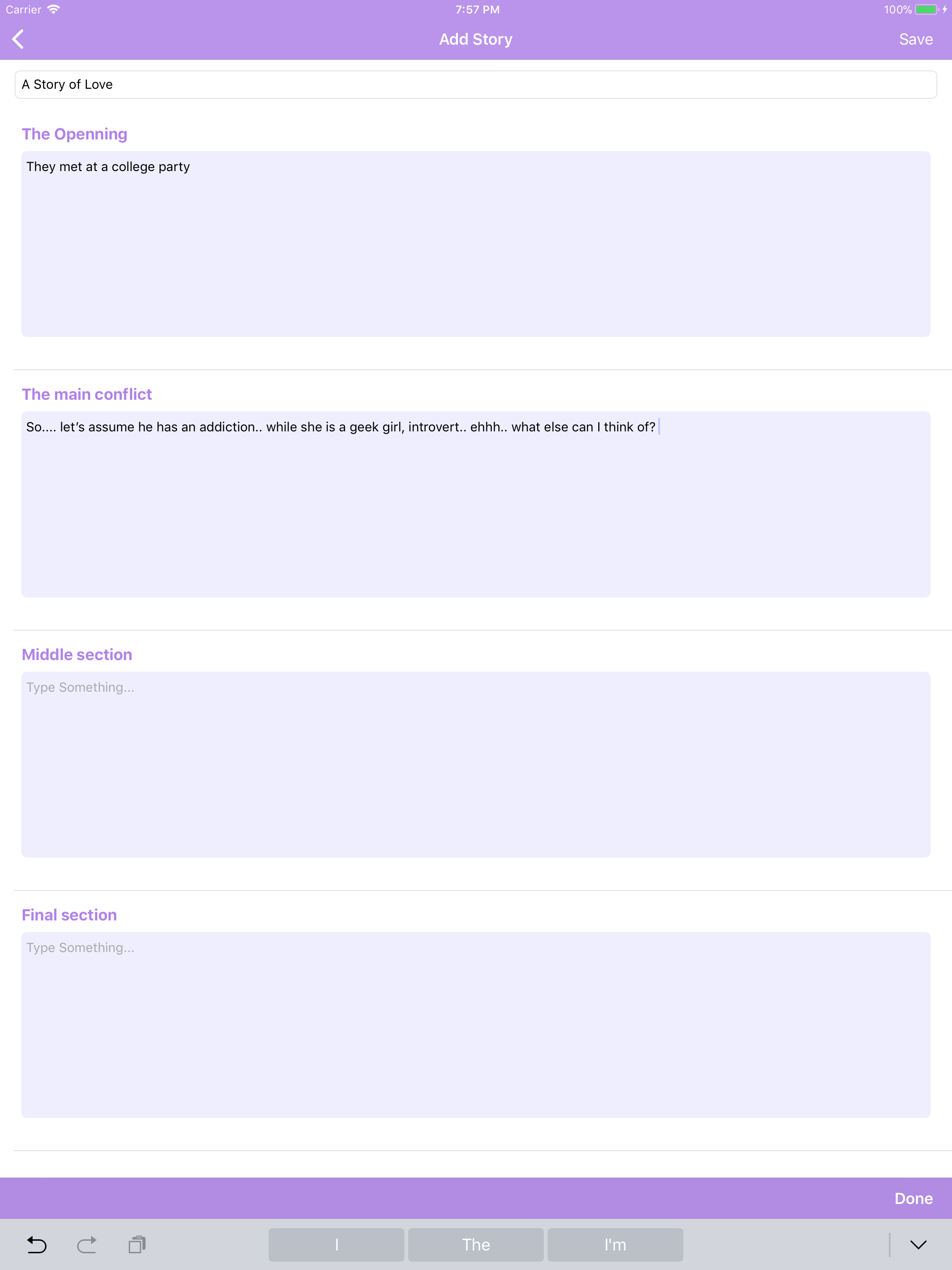 Romance Story Plot Generator
