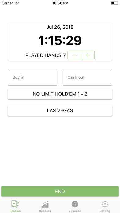Screenshot #1 pour Live Poker Tracker