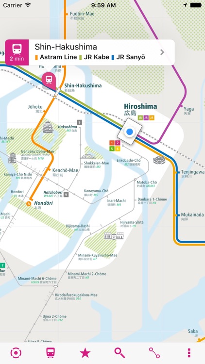 Hiroshima Rail Map