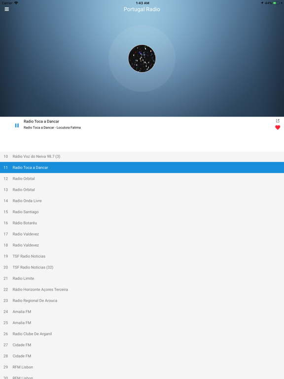 Portugal Radio: Portuguese FM iPad screenshot 5 - Music app