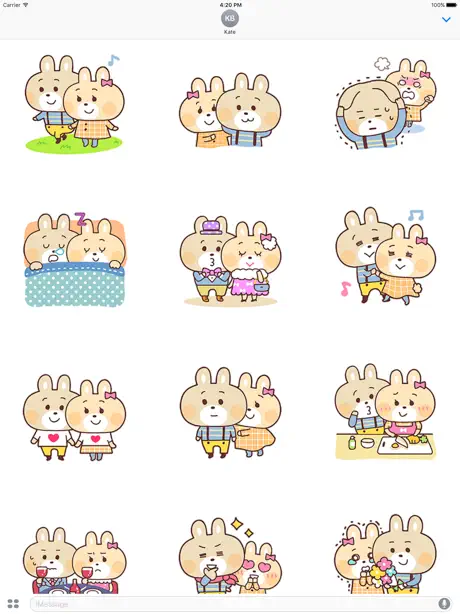 Cute Rabbit Love Animated