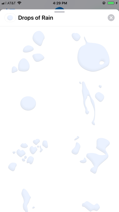 Drops of Rain iPhone screenshot 2 - Stickers app