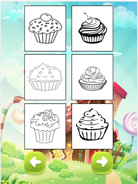Screenshot #5 pour Cute Tasty Cupcakes Coloring Book