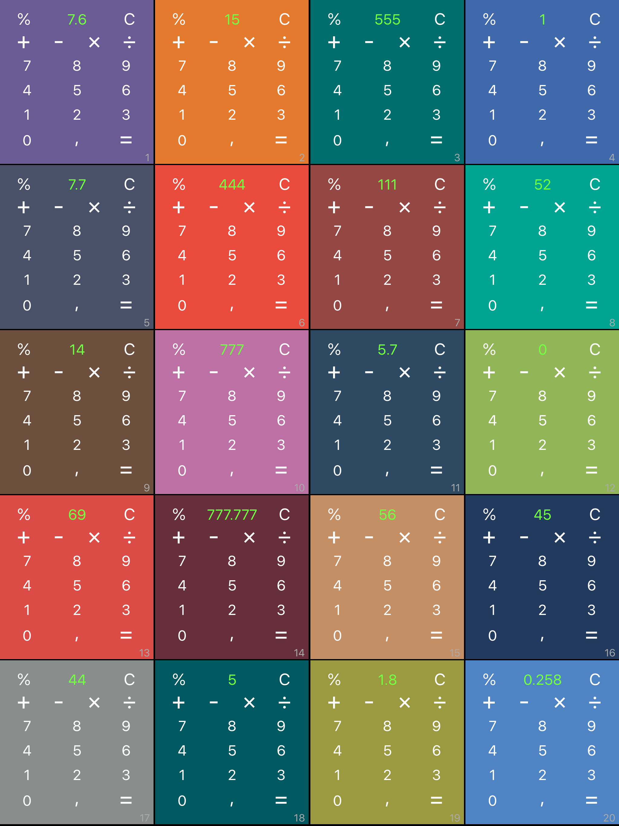 Calculator Wcore