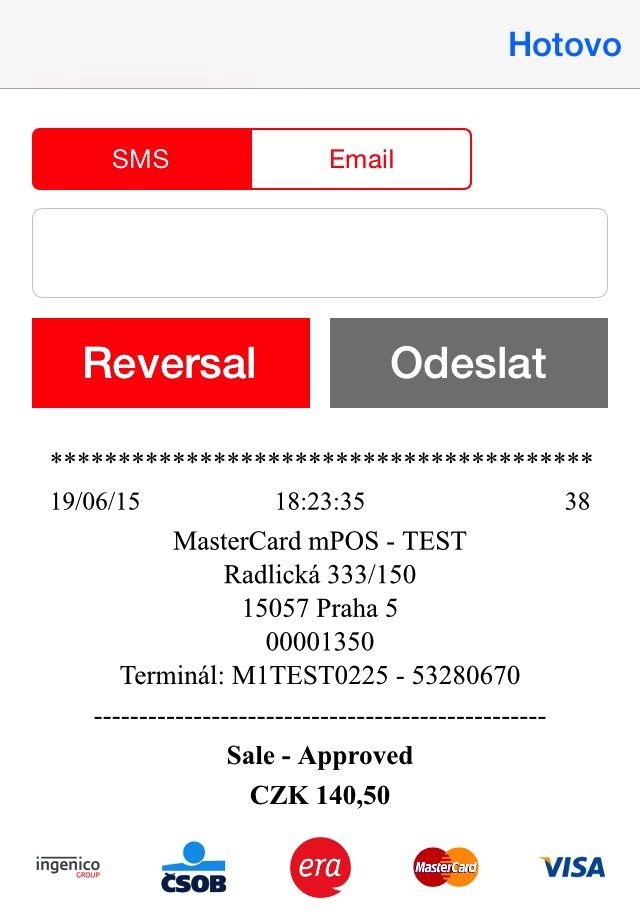 Ingenico CZ - mPOS screenshot 2