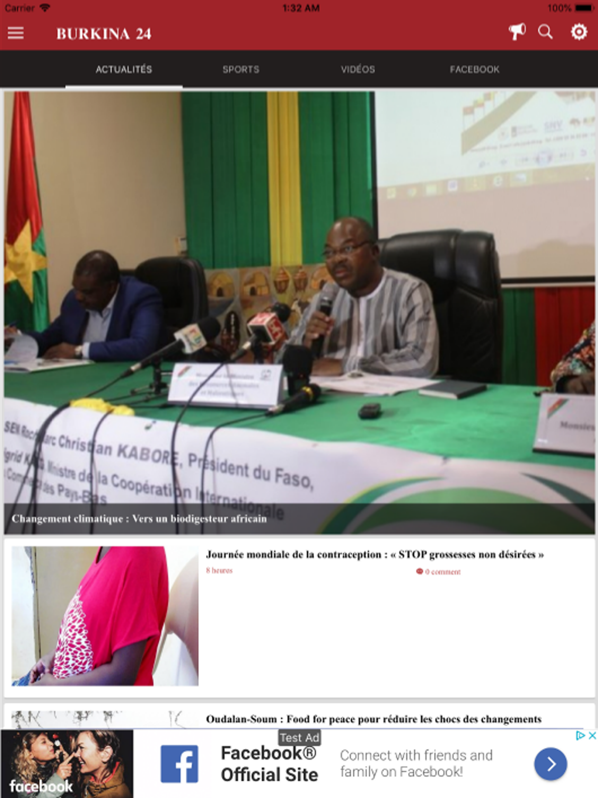 Burkina 24 app screenshot 9