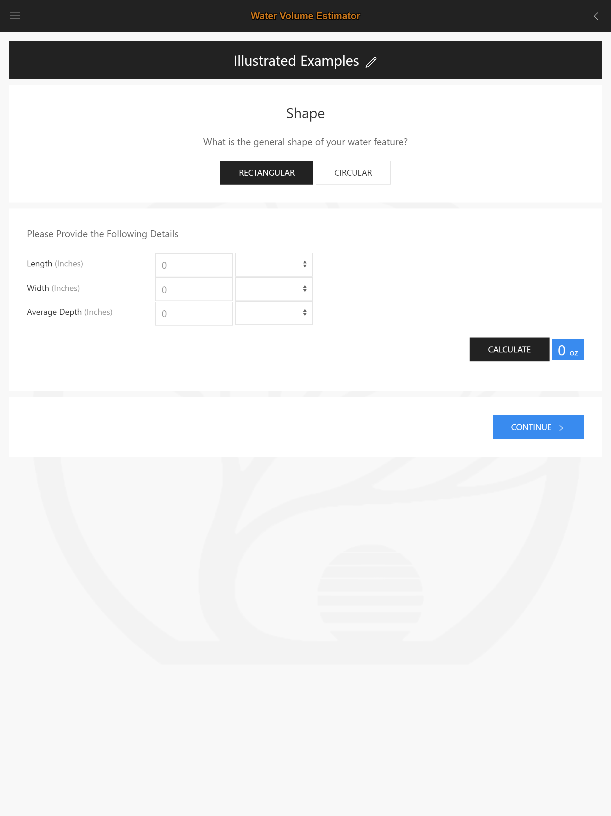 Water Volume Estimator