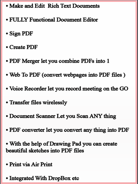 Write Document for Microsoft iPad screenshot