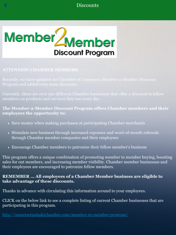 Somerset-Pulaski Co. Chamber iPad screenshot 3 - Business app