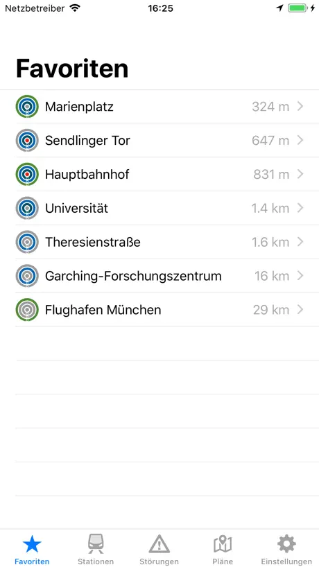 München Abfahrten