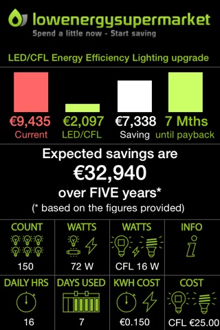 Lighting Energy Saving Calc screenshot 4