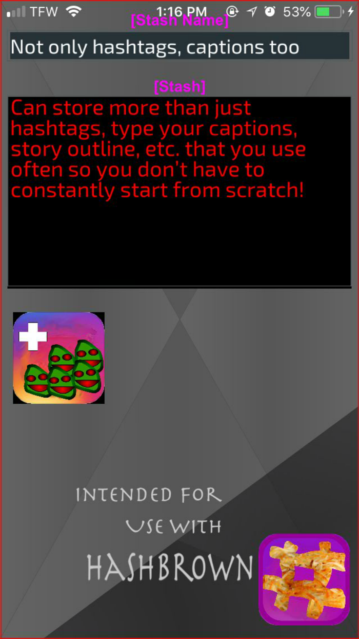 Hash Stasher - Store Hashtags