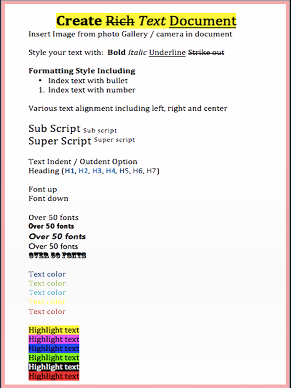 Write Document for Microsoft iPad screenshot