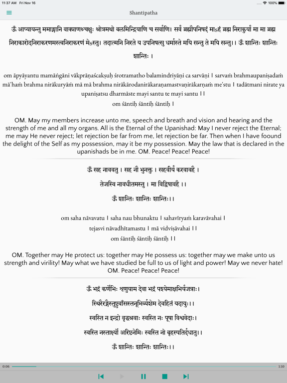 The Upanishads iPad screenshot 6 - Book app