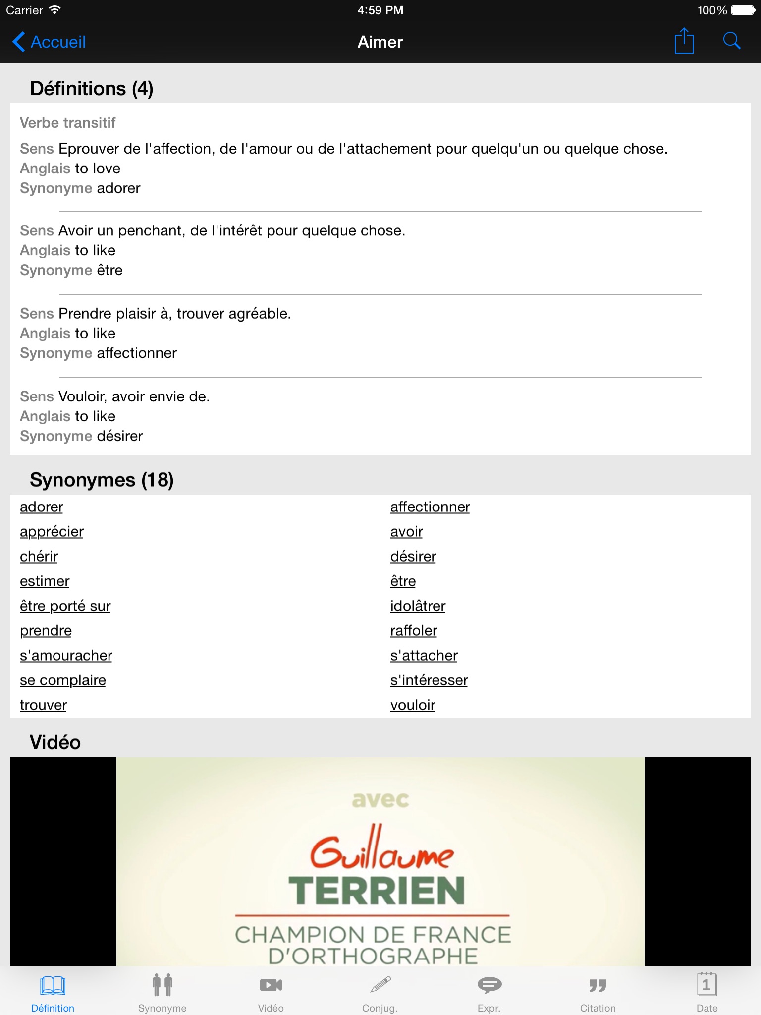 Dictionnaire Linternaute screenshot 2