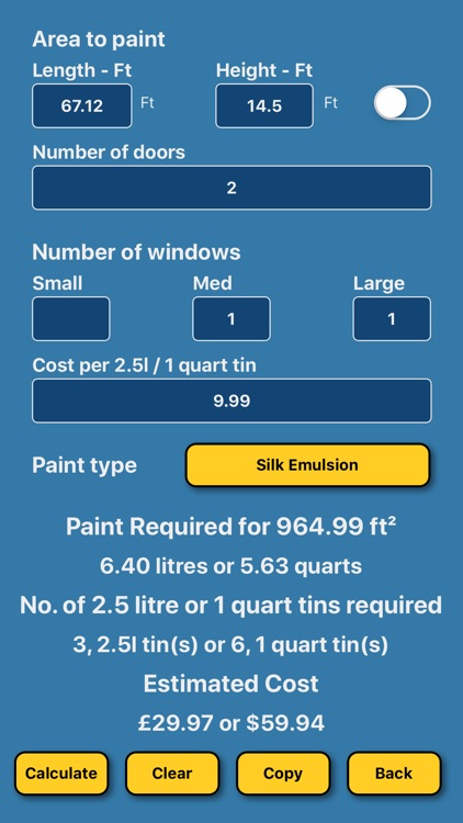 Paint Estimator / Calculator
