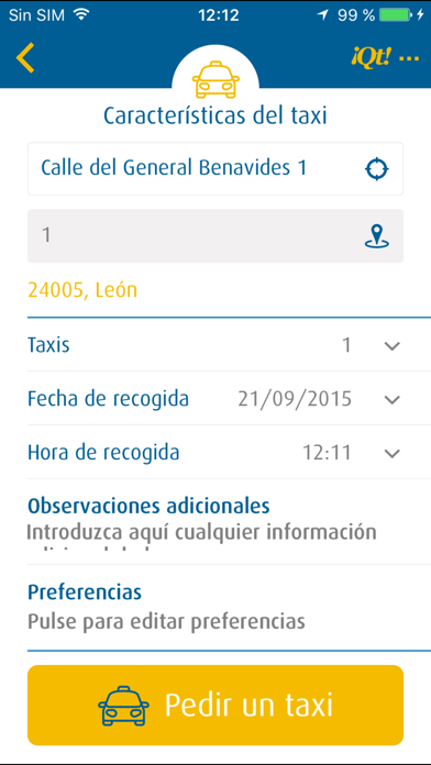 Screenshot #3 pour QT Quiero un Taxi!