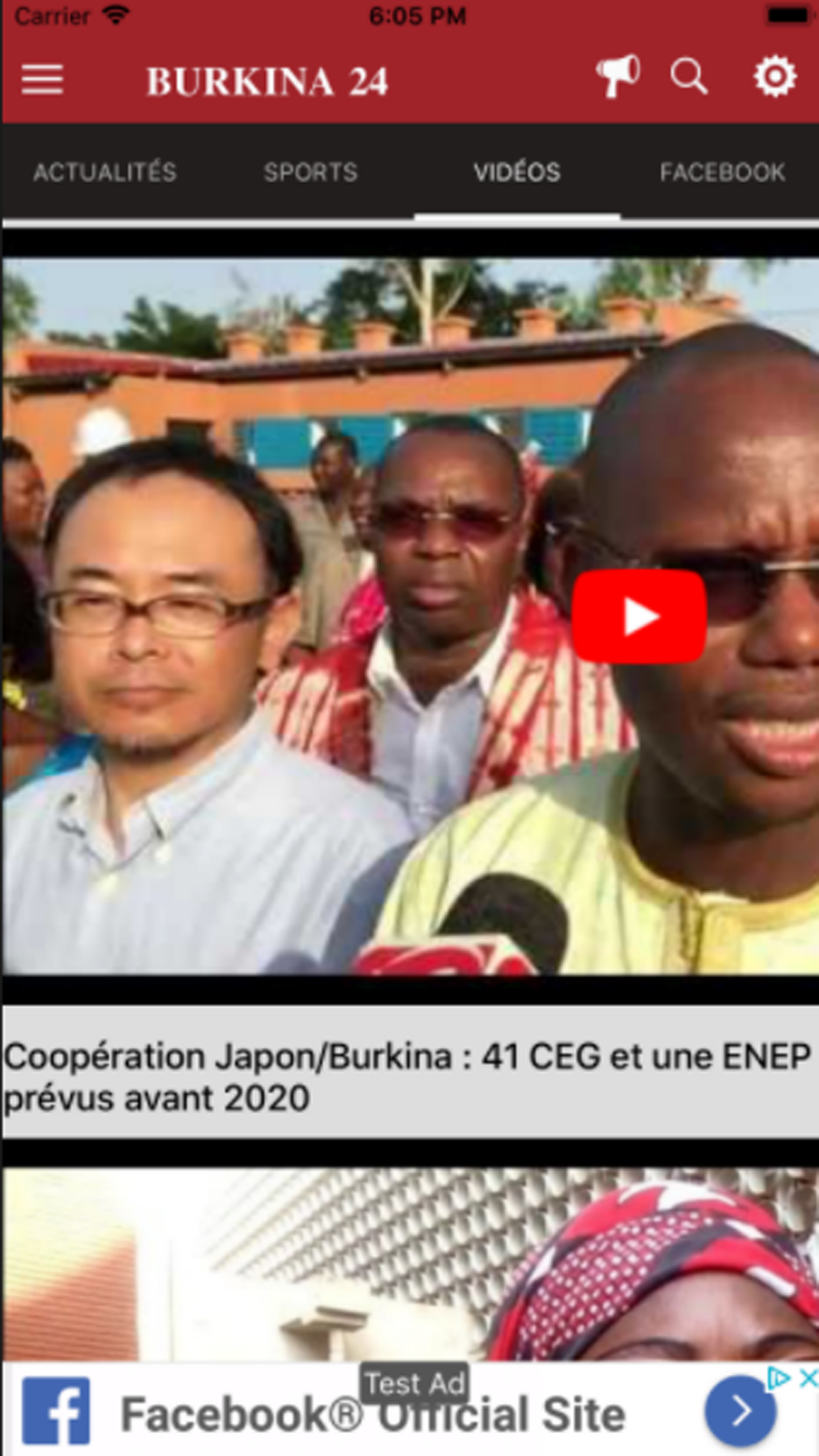 Burkina 24 app screenshot 5