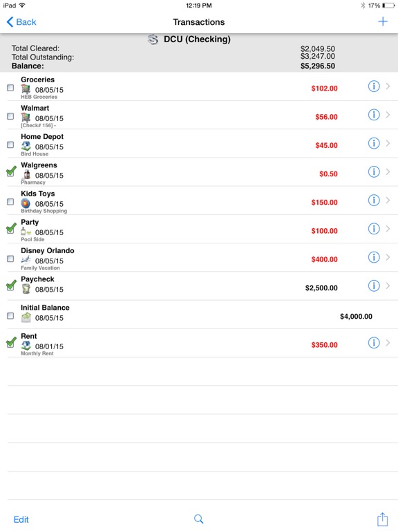 Screenshot #5 pour Checkbook Ledger