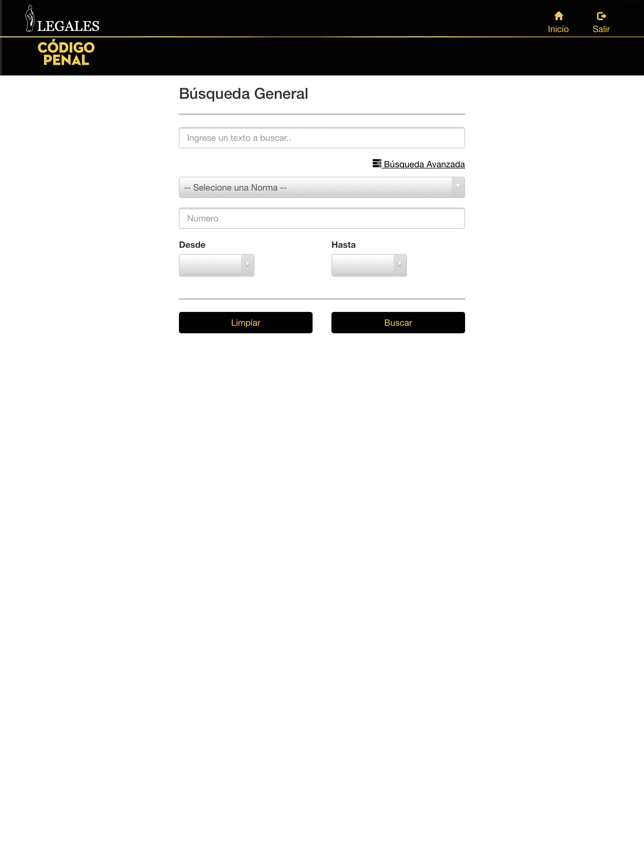 Legales Código Penal