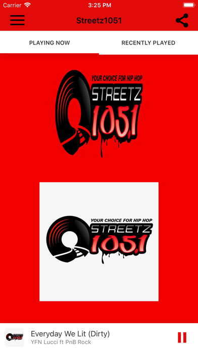 Streetz 105.1 iPhone screenshot 1 - Entertainment app