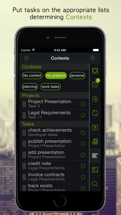 GTD Manager for iPhone