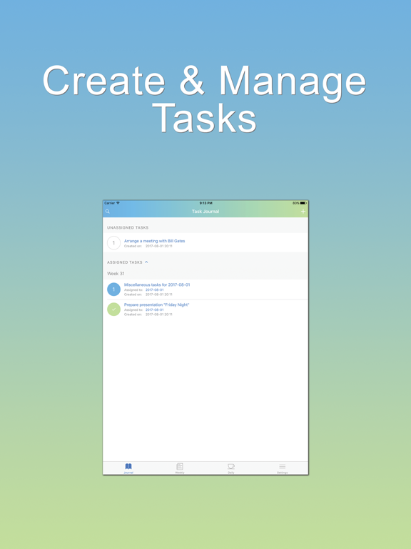 Productivity Journal iPad screenshot 1 - Productivity app